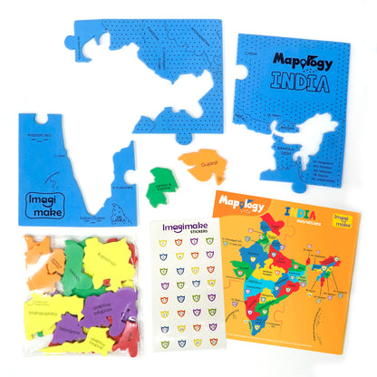 Mapology: Pack of 6 States of India Map Puzzle