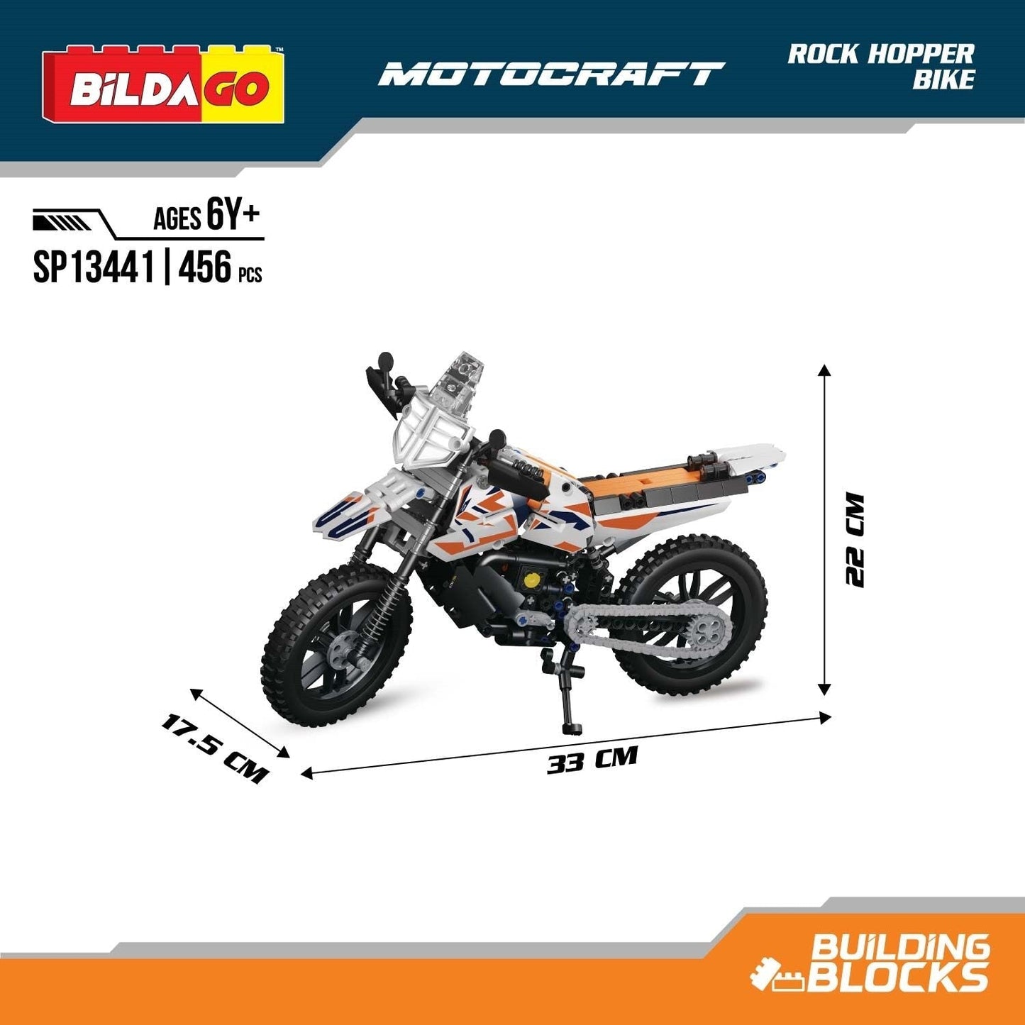 Bildago Motocraft - Rock Hopper (SP13441) - Pull Back Bike (456 PCS)