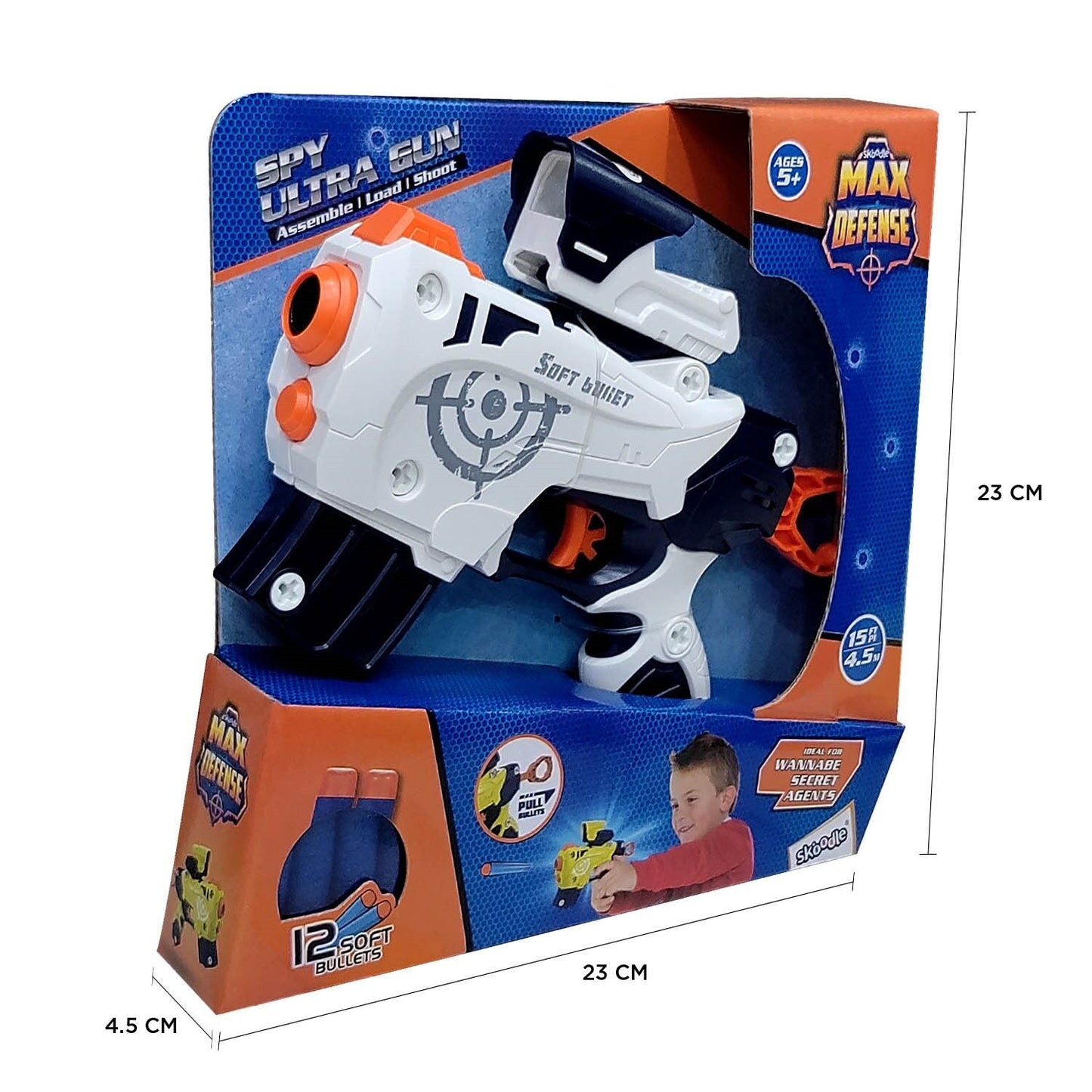 Skoodle Max Defense Spy Ultra Gun - (White)