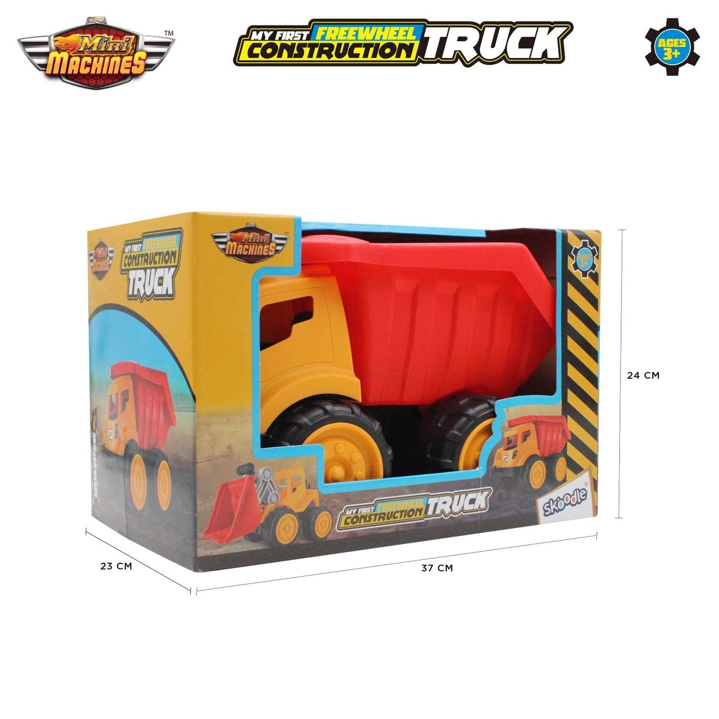Skoodle Mini Machines Build & Go Free Wheel Construction Truck - Dump Truck
