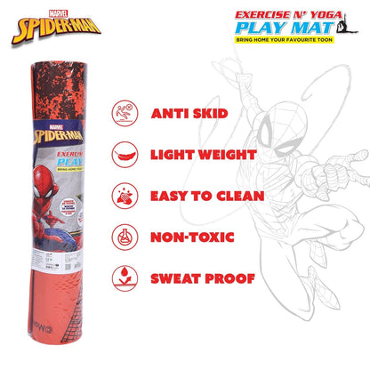 Marvel Spiderman Kids Yoga & Exercise Mat (22" X 58" X 0.4 Cm)