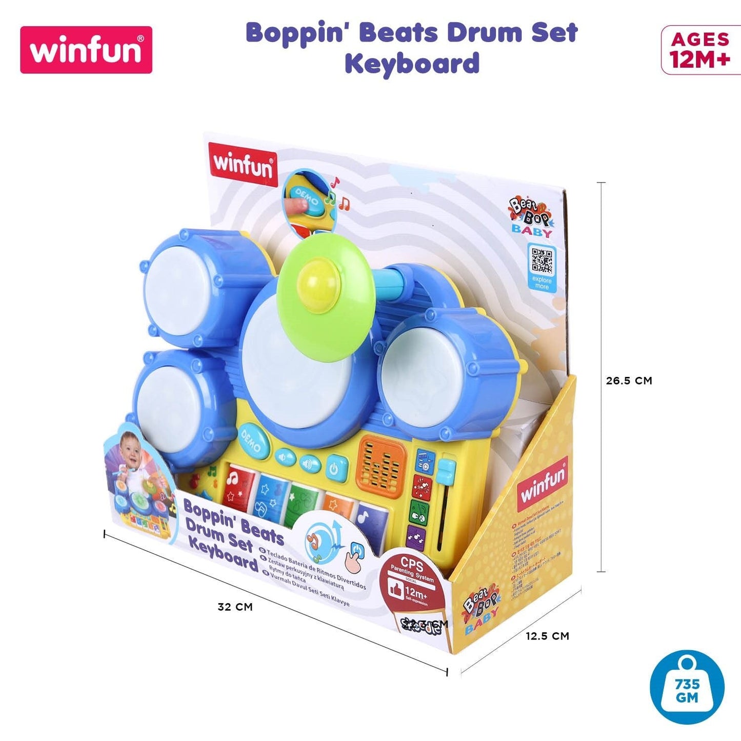 Winfun Boppin' Beats Drum Set Keyboard