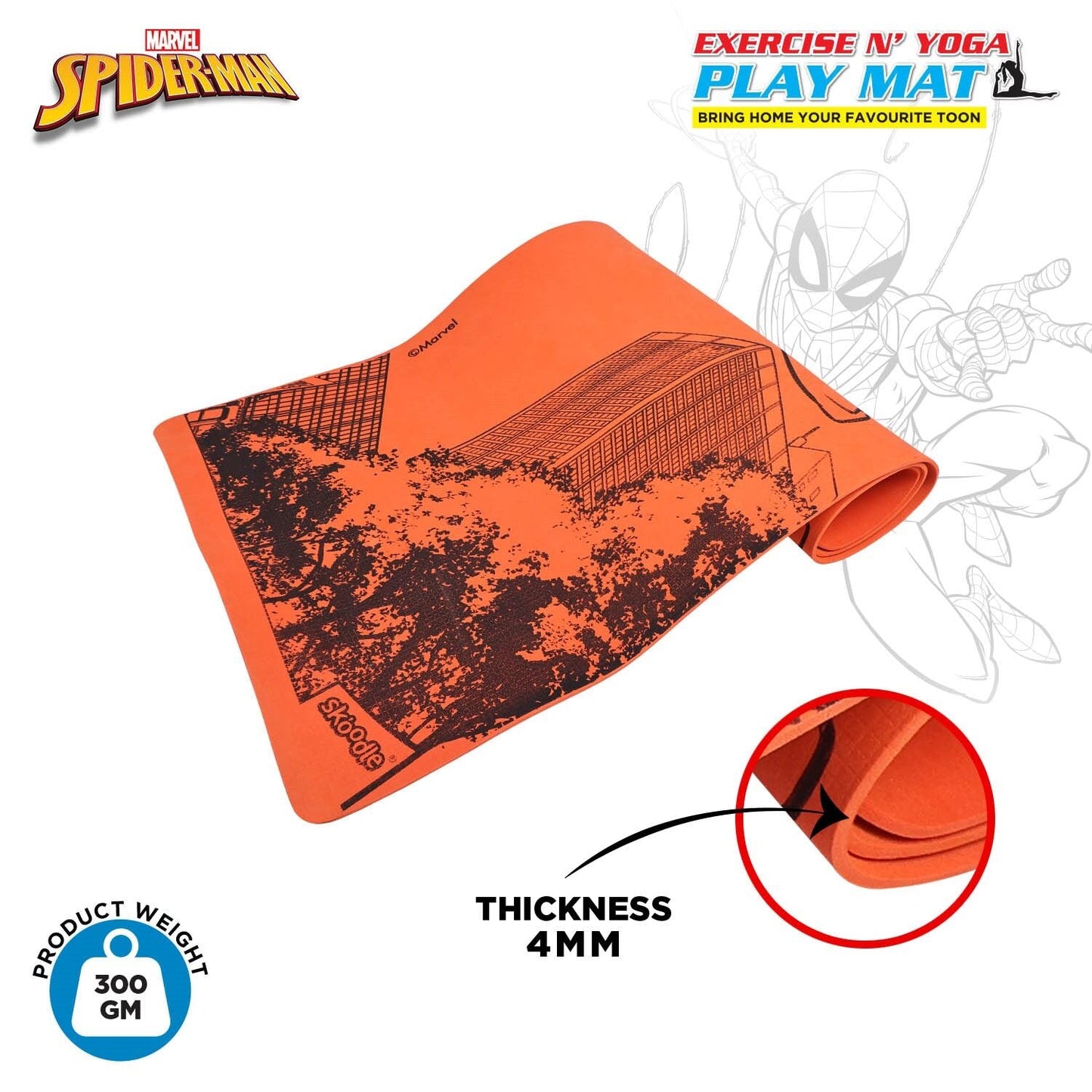 Marvel Spiderman Kids Yoga & Exercise Mat (22" X 58" X 0.4 Cm)