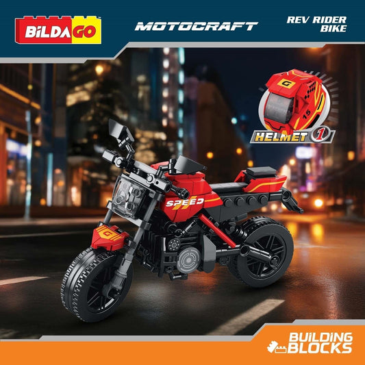 Bildago Motocraft - Rev Rider Bike (SP13431) with Helmet (217 PCS)