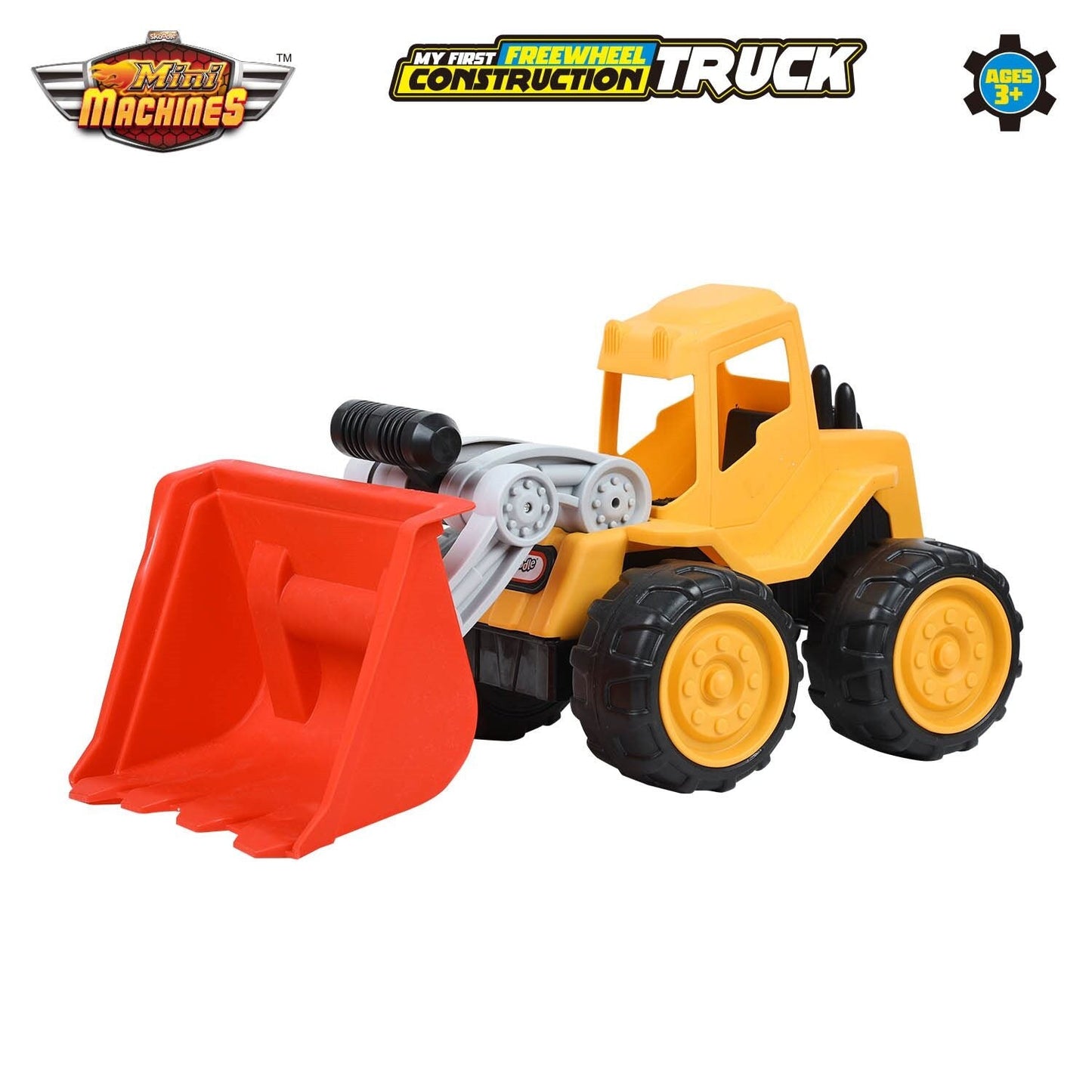 Skoodle Mini Machines Build & Go Free Wheel Construction Truck - Bulldozer