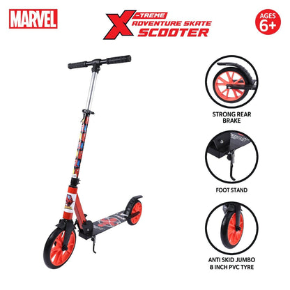 Marvel Spiderman Thwip X-Treme Skate Scooter - Red
