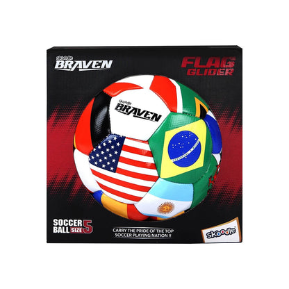 Skoodle Braven Flag Glider Football - Size 5 (Gloss Shine Leatherite)