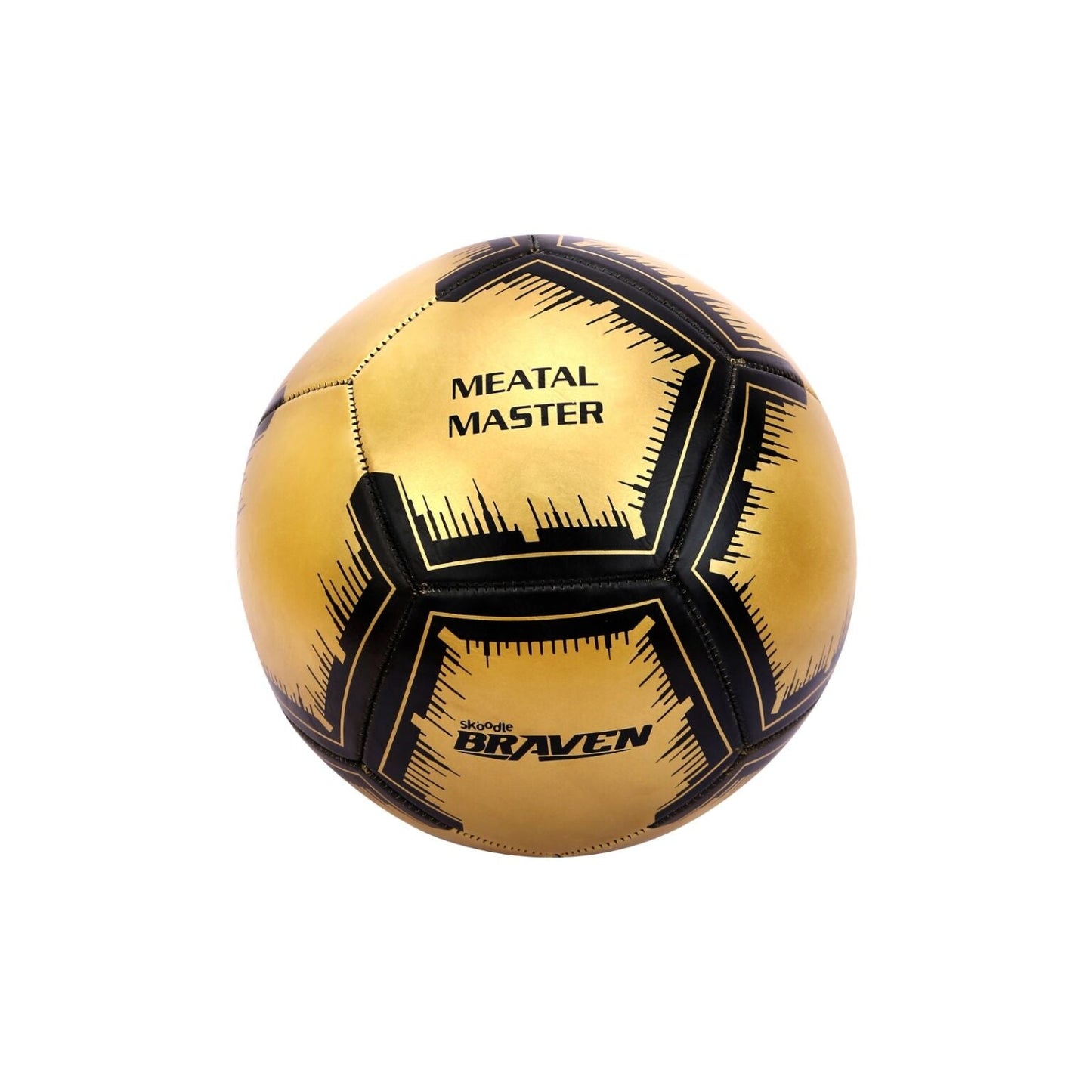 Skoodle Braven Metal Master Football - Size 5 (High Shine Graphite Underglass)