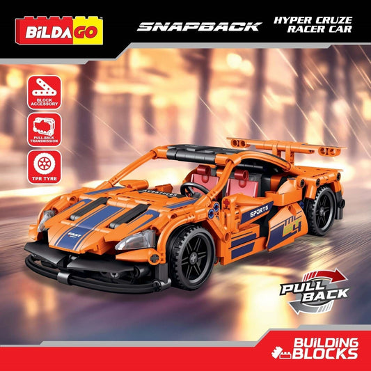 Bildago Snapback Racers - Hyper Cruze (SP13443) - Pull back Racer Car (420 PCS)