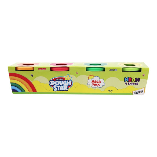 Skoodle Dough Star Mega 125 Gm - Pack Of Neon