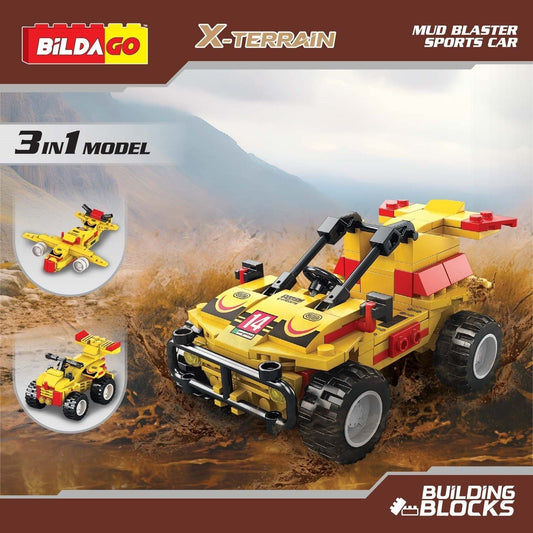 Bildago X-Terrain - Mud Blaster Sports Car (SP13424) - 3-in-1 Model (134 PCS)