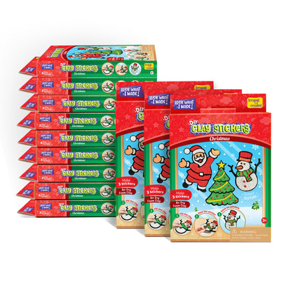Clay Stickers - Christmas - Pack of 12