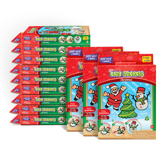 Clay Stickers - Christmas - Pack of 12