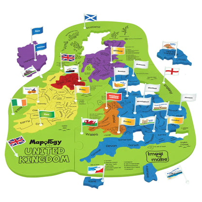 Mapology United Kingdom with Capitals