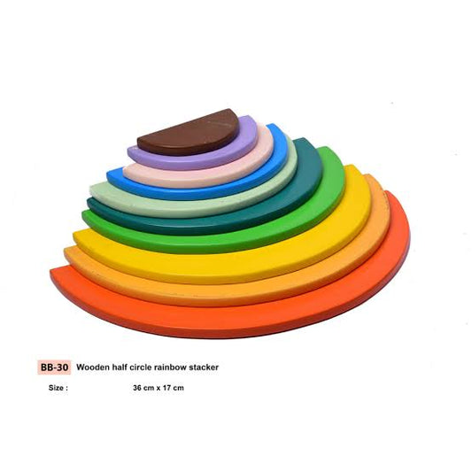 Circle RainboBluebells Toys Half w Stacker Learning Educational Fun Toy for Kids Montessori Preschool Activity