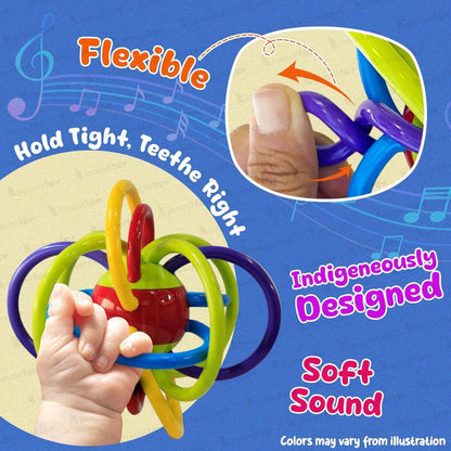 innovitoy Loopitoy Tube Teether - Multi Color