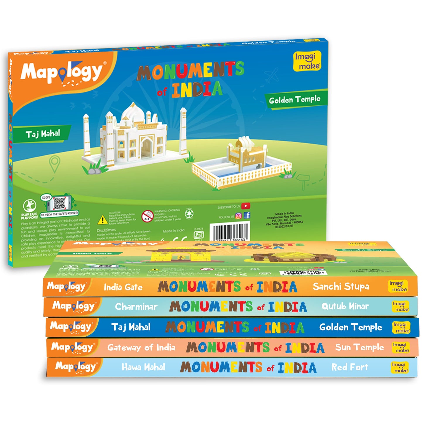 Mapology: Pack of 6 Monuments Mini - Assorted Designs