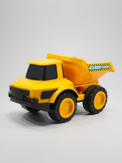 RAMBO Construction Series – Cement Mixer, Crane Truck, Dump Truck & Digger Truck Toy for Kids