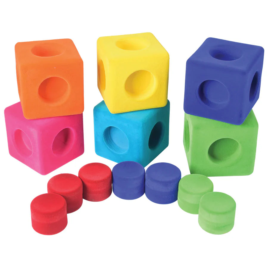 Rubbablox Building Blocks - Safe, Squishy & Fuzzy