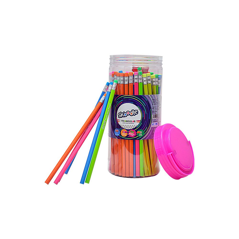 Skoodle 100 Neon Pencils Jar