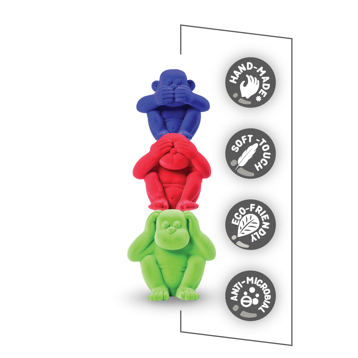 Magnetic 2 in 1 Monkey White Board Eraser & Marker Holder