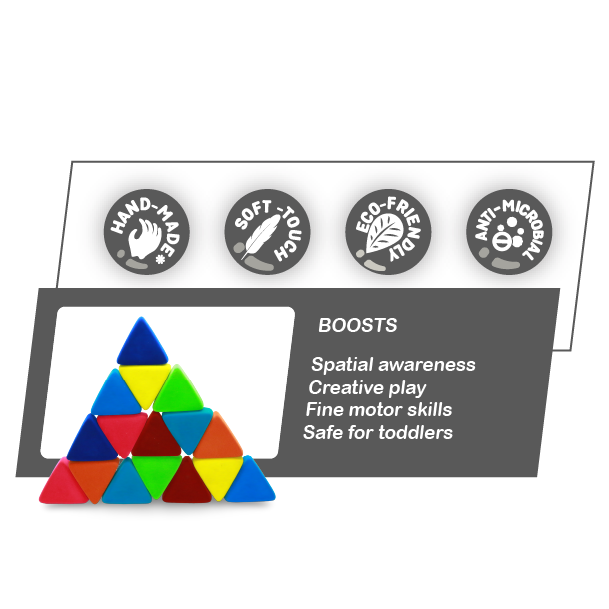Just Triangles (Set of 16) - Soft, Squishy Building Blocks