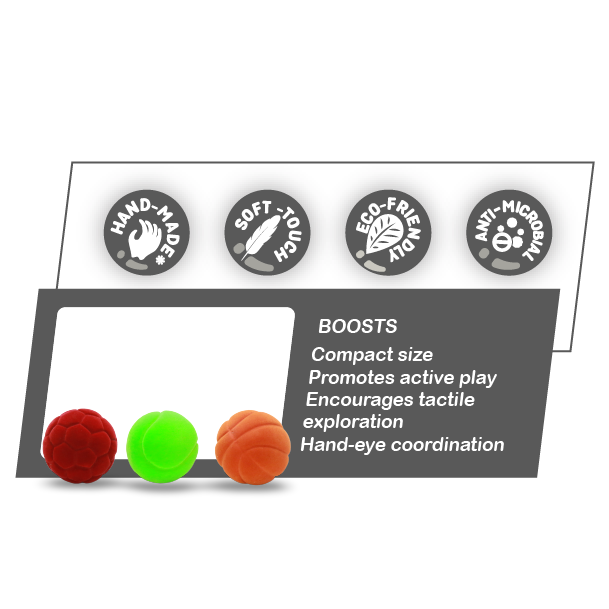 Rubbabu Small Stress/Sports Balls 2.5" (Set of 3)
