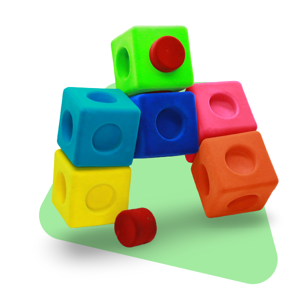 Rubbablox Building Blocks - Safe, Squishy & Fuzzy