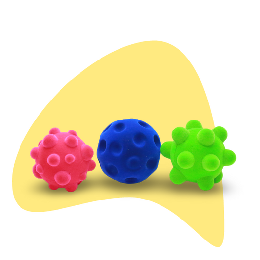 Rubbabu Small Stress/Sports Balls 2.5" (Set of 3)