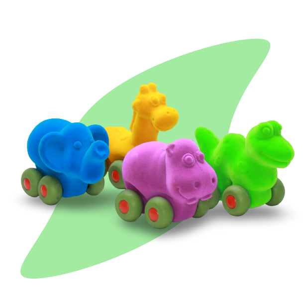 Bright Colour Micro Aniwheelies (Set of 4)