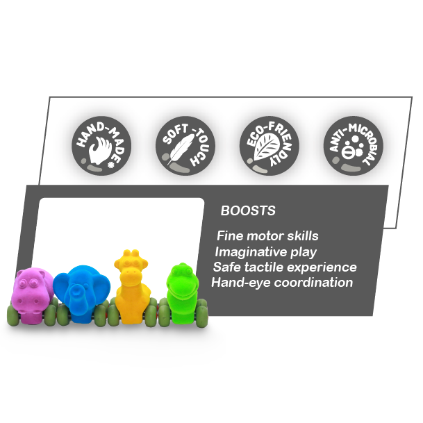 Bright Colour Micro Aniwheelies (Set of 4)